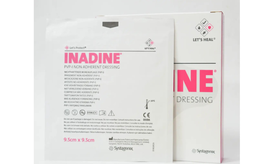 Inadine 9.5х9.5см - Пов'язка атравматична