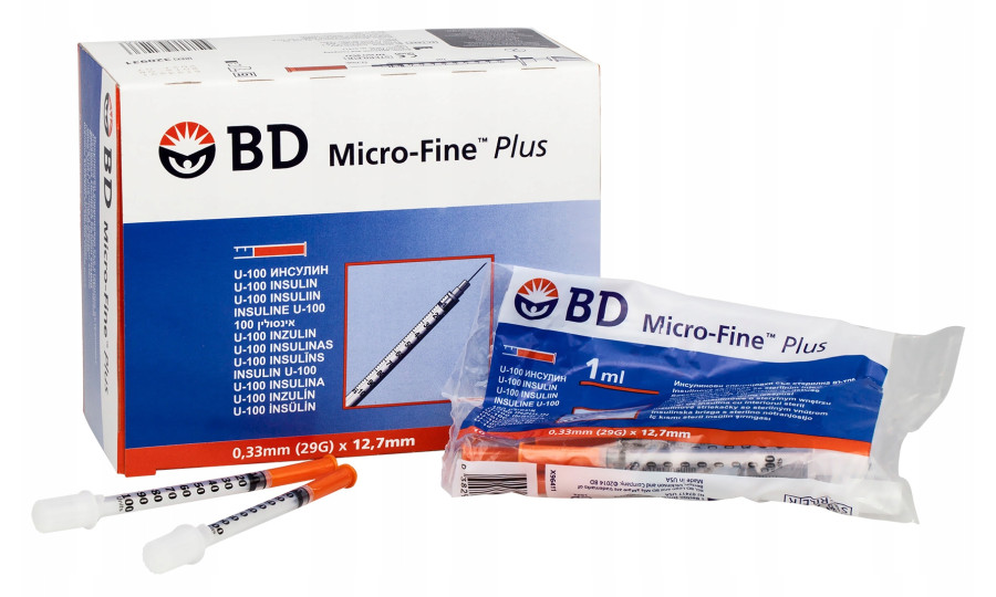 Шприци BD MICRO-FINE PLUS 1 мл U100 з голкою 0,33 x 12,7 10шт