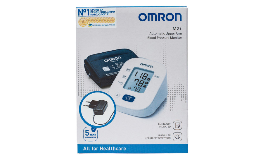 Автоматичний тонометр Omron M2 BASIC з адаптером і манжетою 22-32 см