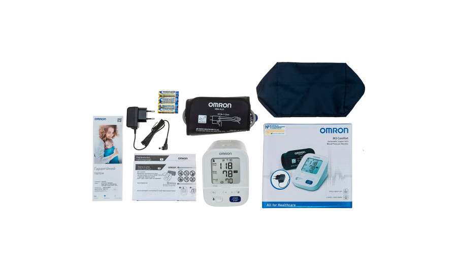 Тонометр автоматичний M3 Comfort (HEM-7134-E) з манжетою Intelli Wrap + адаптер S Omron