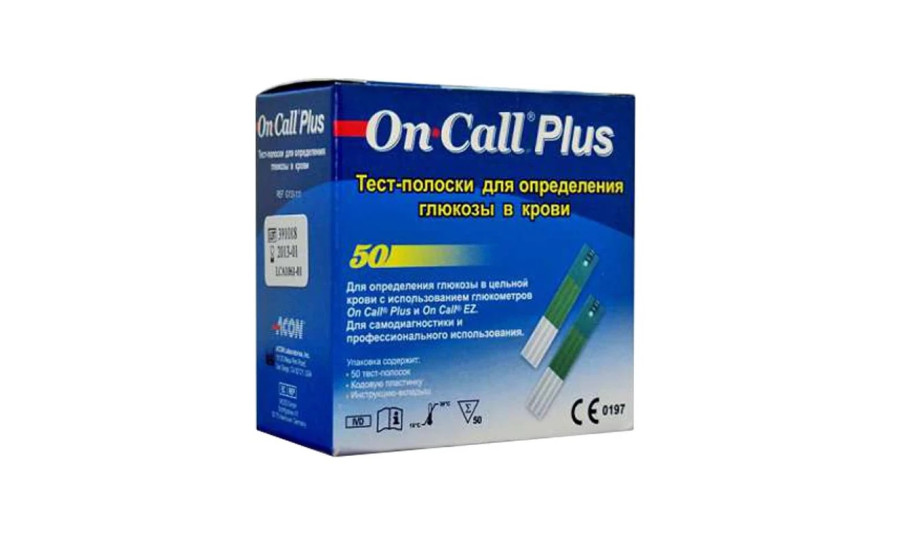 Тест-смужки On-Call Plus (Он-Колл), 25 шт.