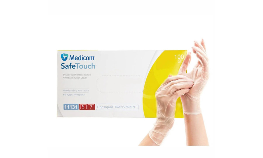 Рукавички вінілові неопудрені Medicom