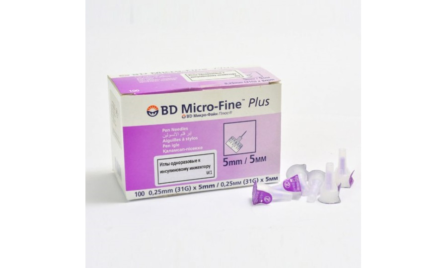 Голки для шприц-ручок Микрофайн Плюс 5мм - BD Micro-Fine Plus