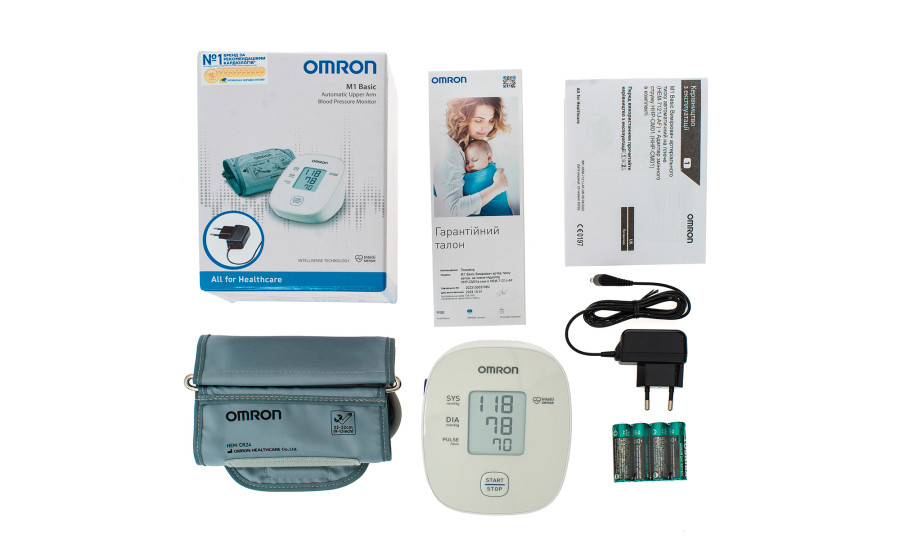 Тонометр автоматичний OMRON M1 Basic (HEM-7121J-AF) + адаптер