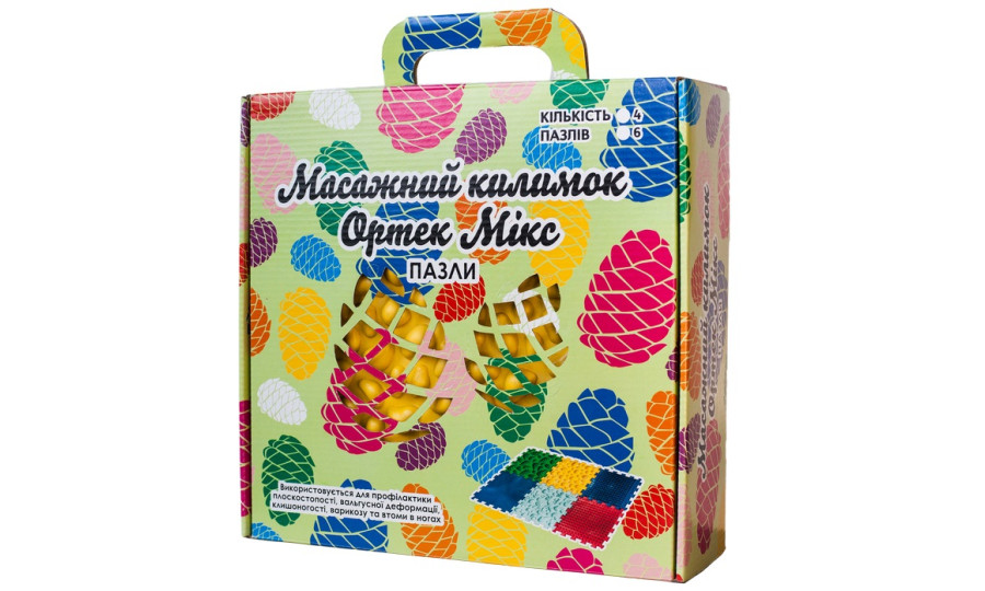 Килимок масажний 6 елементів "Пазли Мікс"