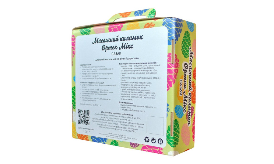 Килимок масажний 6 елементів "Пазли Мікс"