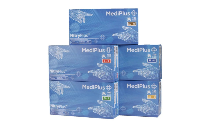 Рукавички нітрилові MediPlus NitryPlus 3,7 г Сині 100 шт