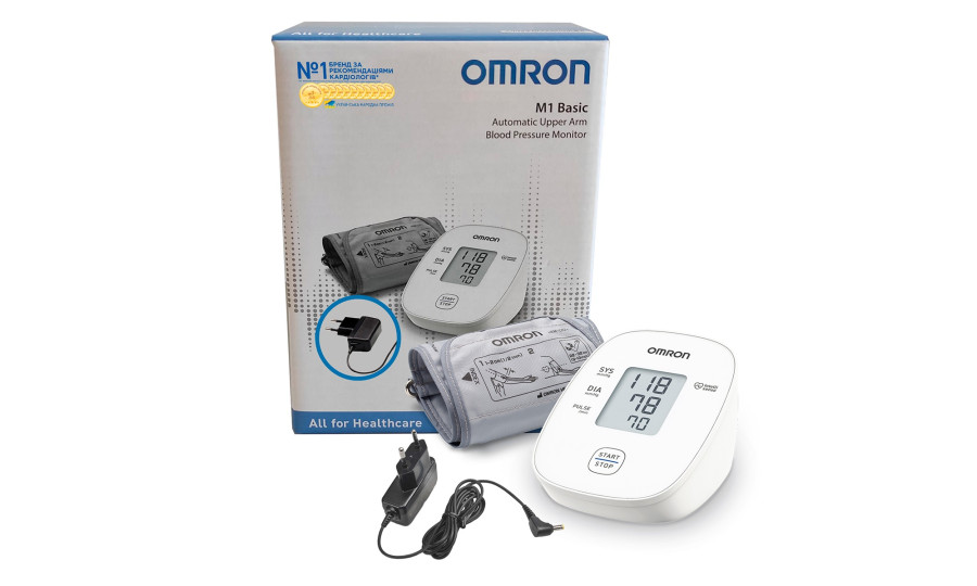 Тонометр автоматичний OMRON M1 Basic (HEM-7121J-AF) + адаптер