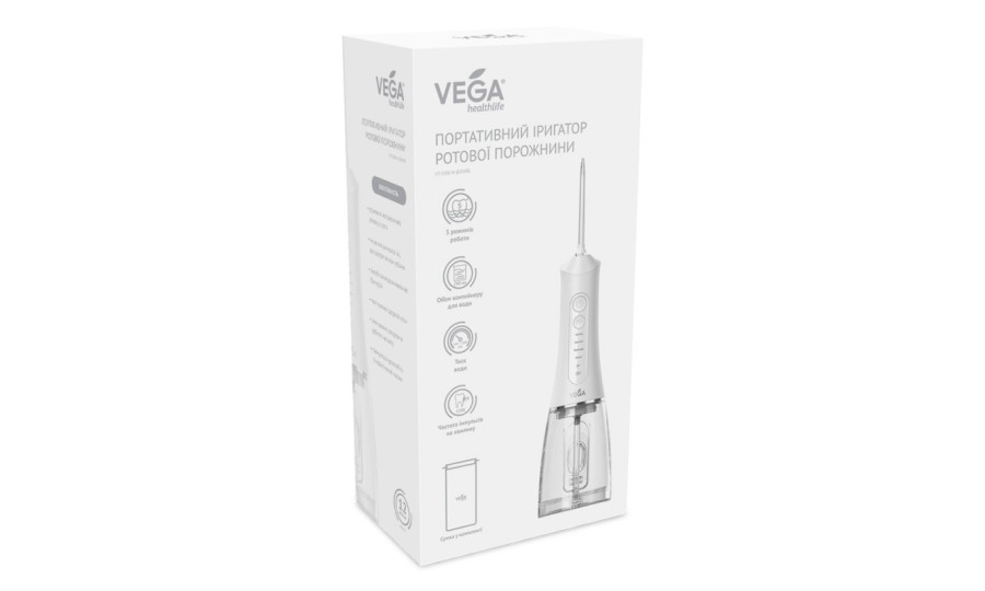 Портативний іригатор ротової порожнини VEGA VT-1500 W (білий)