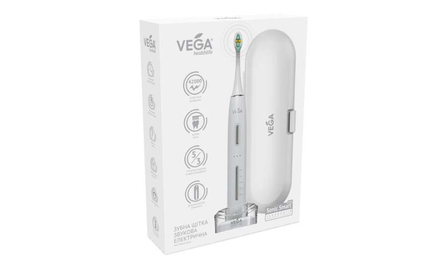 VEGA VT-800 W (біла) електрична звукова зубна щітка