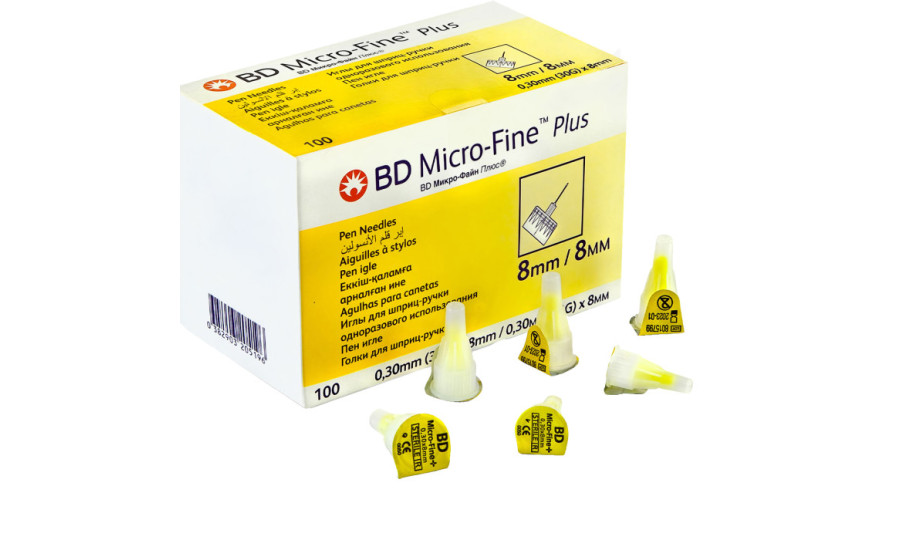 Голки для шприц-ручок Микрофайн Плюс 8мм - BD Micro-Fine Plus Голки для шприц-ручок Микрофайн Плюс 8мм - BD Micro-Fine Plus