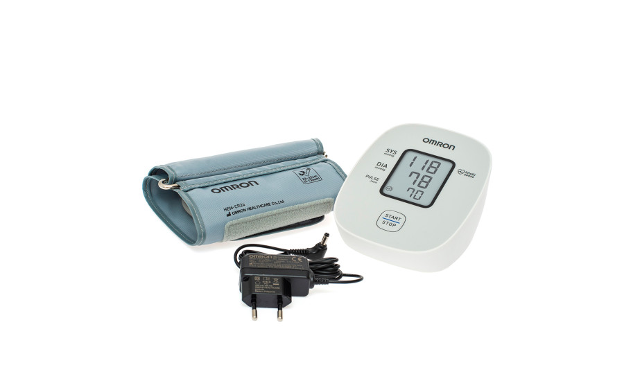 Тонометр автоматичний OMRON M2 Basic з адаптером з манжетою 22-32 см на плече