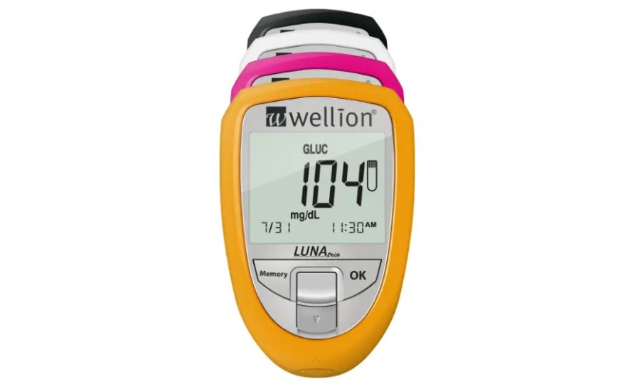 Глюкометр Wellion LUNA trio набір для тестування рівня глюкози, холестерину та сечової кислоти