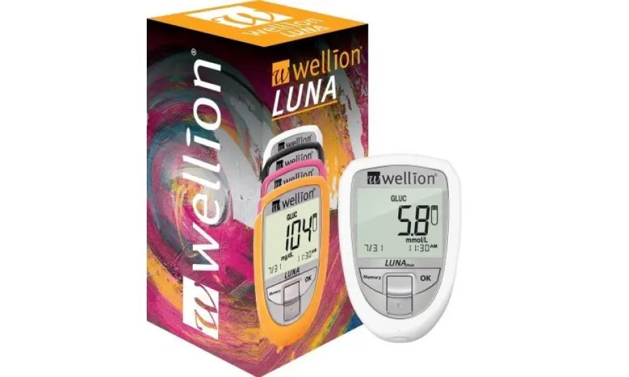 Глюкометр Wellion LUNA trio набір для тестування рівня глюкози, холестерину та сечової кислоти