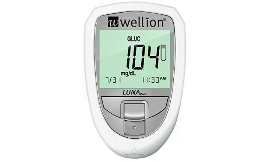 Глюкометр Wellion LUNA trio набір для тестування рівня глюкози, холестерину та сечової кислоти