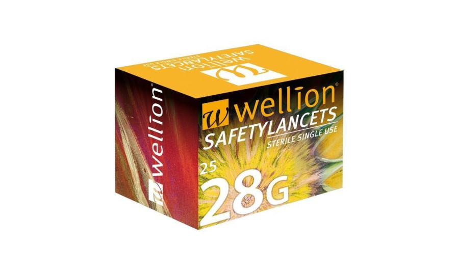 Безпечні ланцети Wellion 28G 25 од.