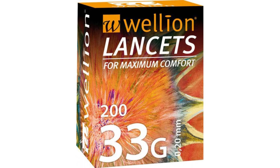 Ланцети Wellion 33G,200 од.