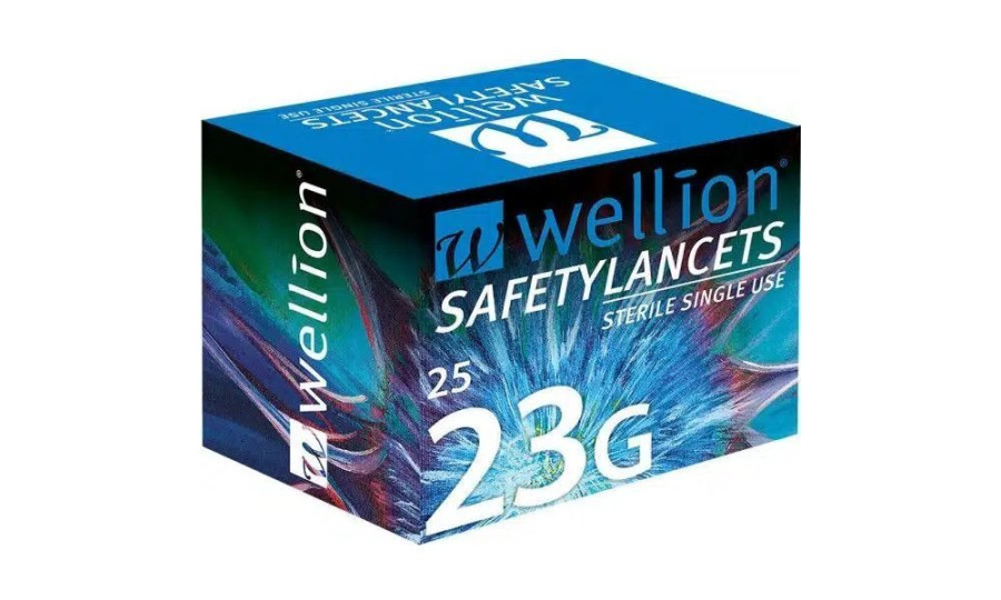 Безпечні одноразові ланцети Wellion 23G (2,2 ММ) 25 од.