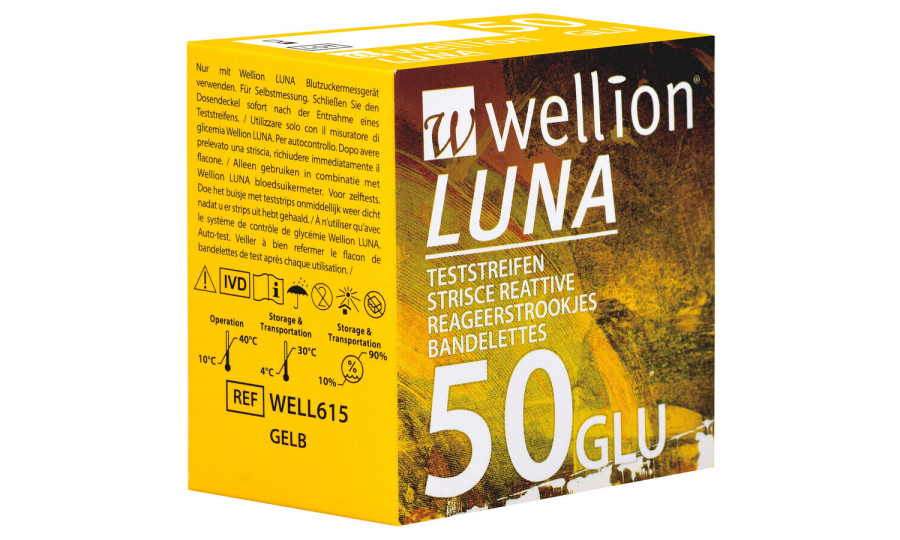 Тест смужки Wellion Luna №50 GLU (глюкоза)