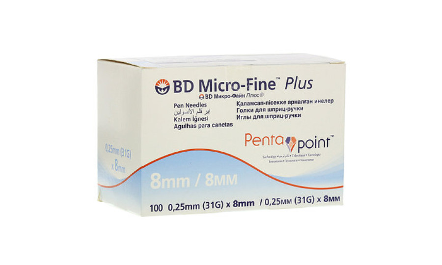 Голки для шприц-ручок Микрофайн Плюс 8мм - BD Micro-Fine Plus
